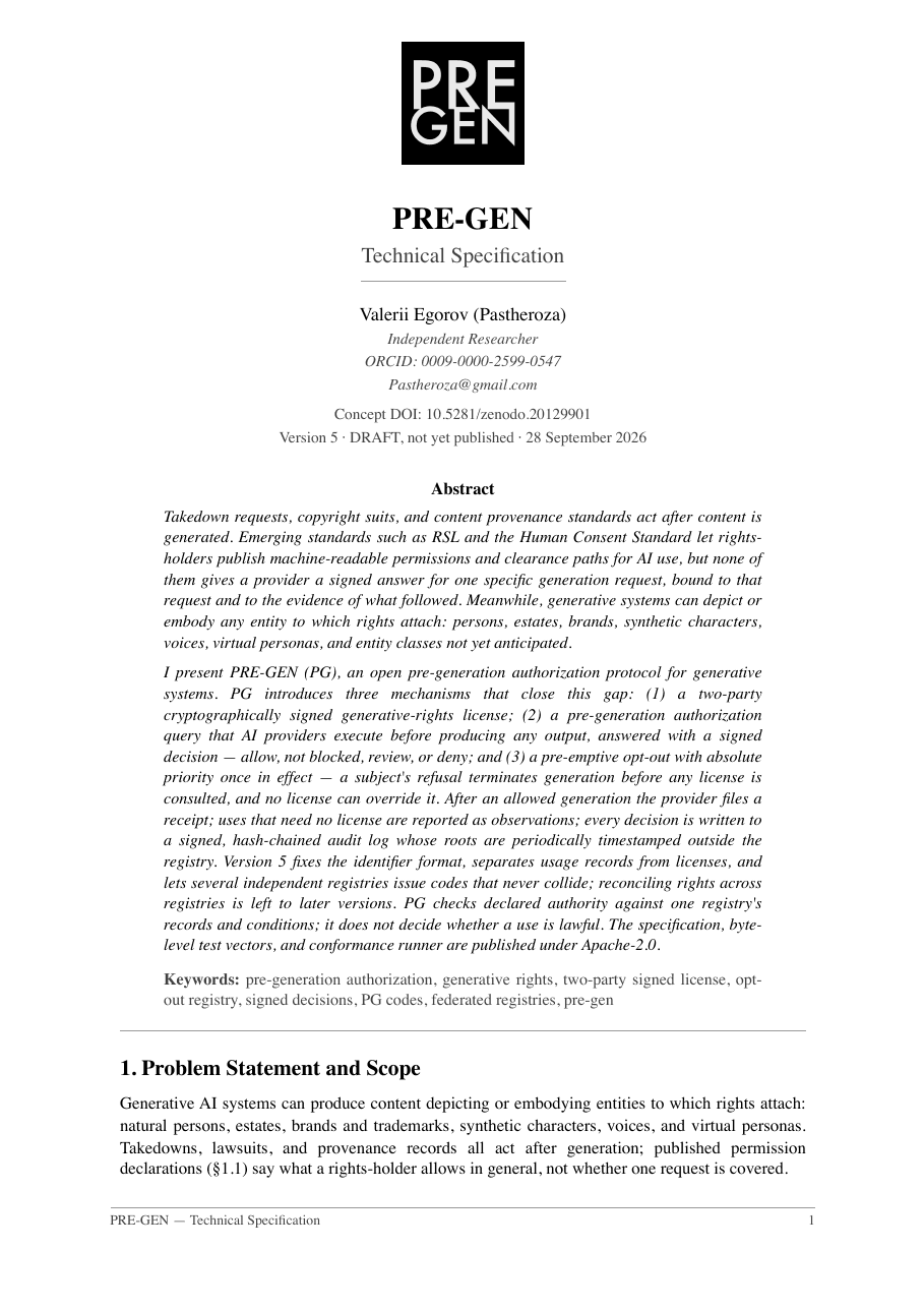 PRE-GEN v5, page 1 of 11
